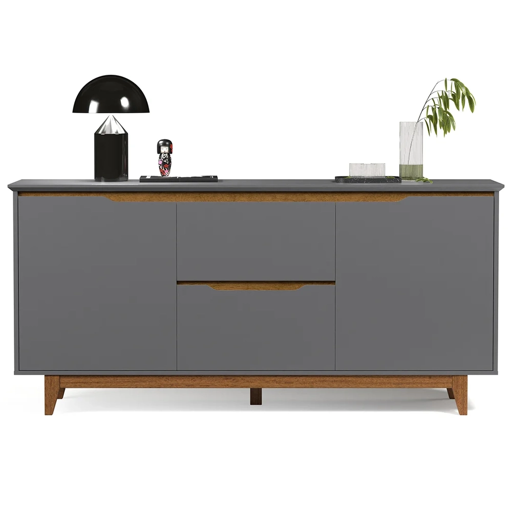 Buffet Aparador para Sala de Jantar 163cm Flow Cinza - EJ Móveis