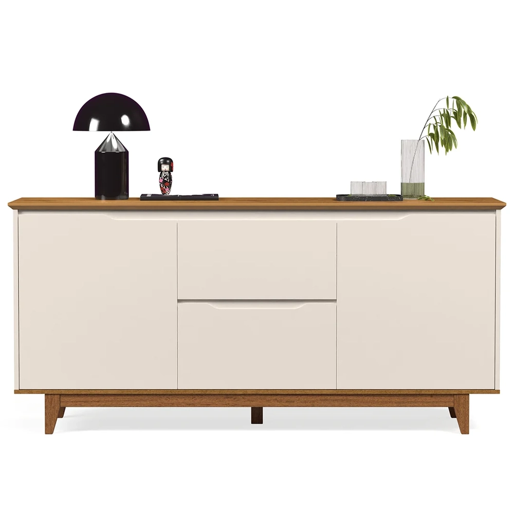 Buffet Aparador para Sala de Jantar 163cm Flow Off/Freijó - EJ Móveis