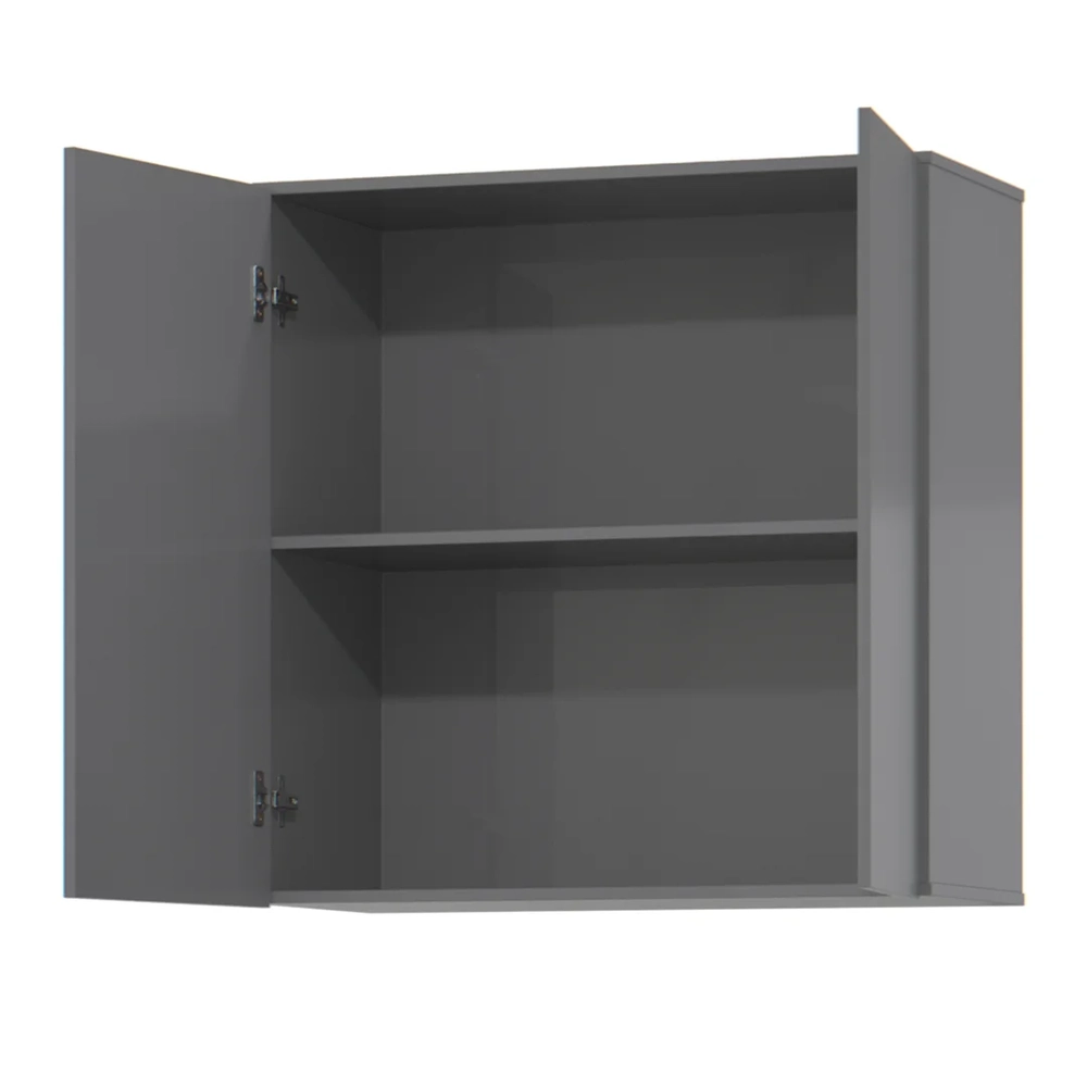 Armário de Cozinha Aéreo 2 Portas 67cm Italy Cinza - EJ Móveis