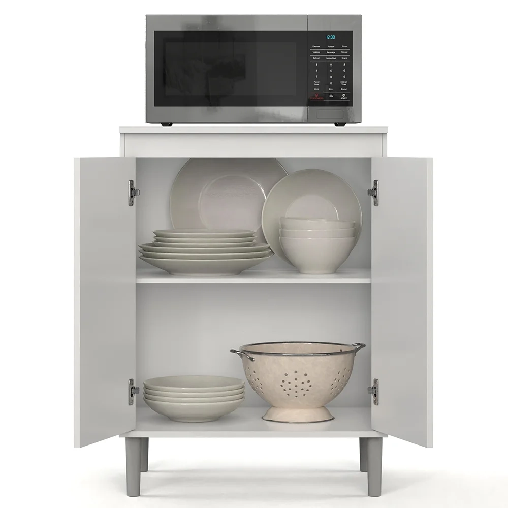 Balcão de Cozinha com Tampo 2 Portas 61cm Italy Branco - EJ Móveis