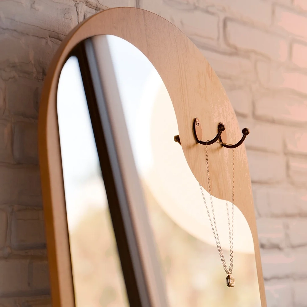 Toucador Penteadeira com Espelho 1 Gaveta Organic Off/Freijó - EJ Móveis