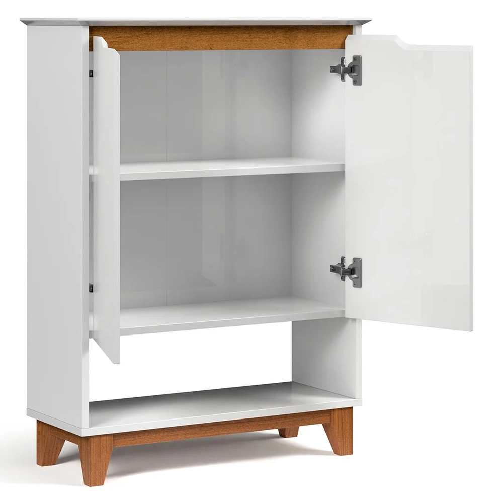 Aparador Cantinho do Café 2 Portas 68cm Hall Flow Branco - EJ Móveis