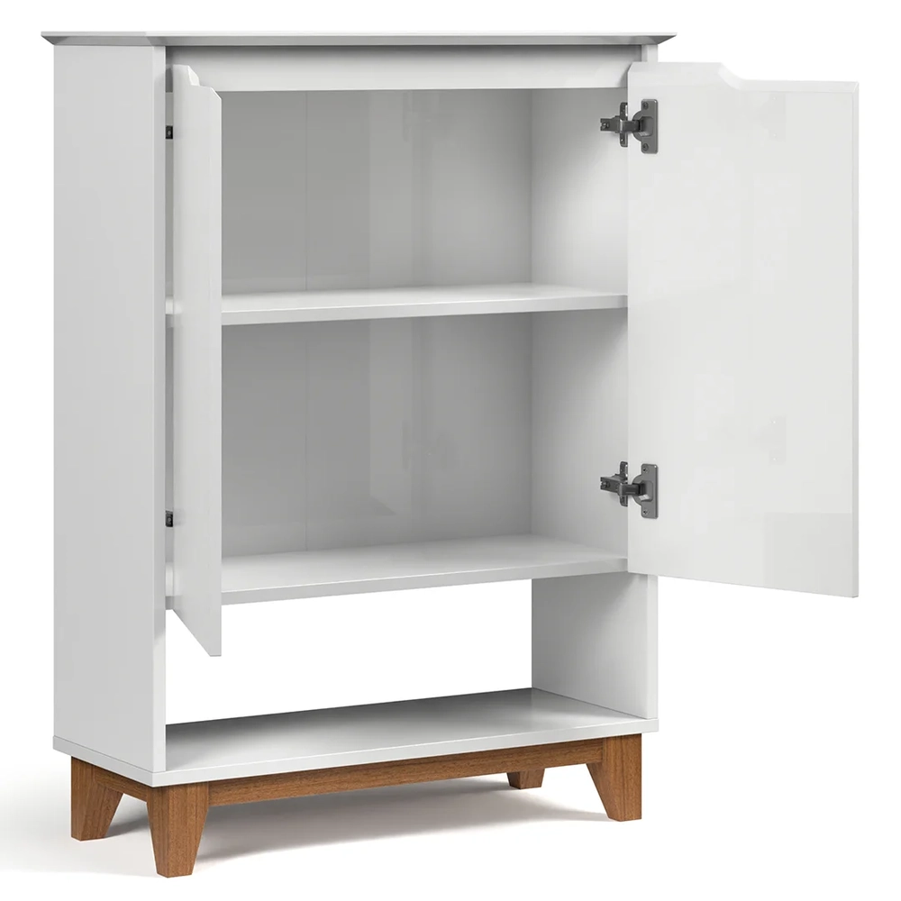 Sapateira para Hall de Entrada Quarto 68cm Flow Branco - EJ Móveis