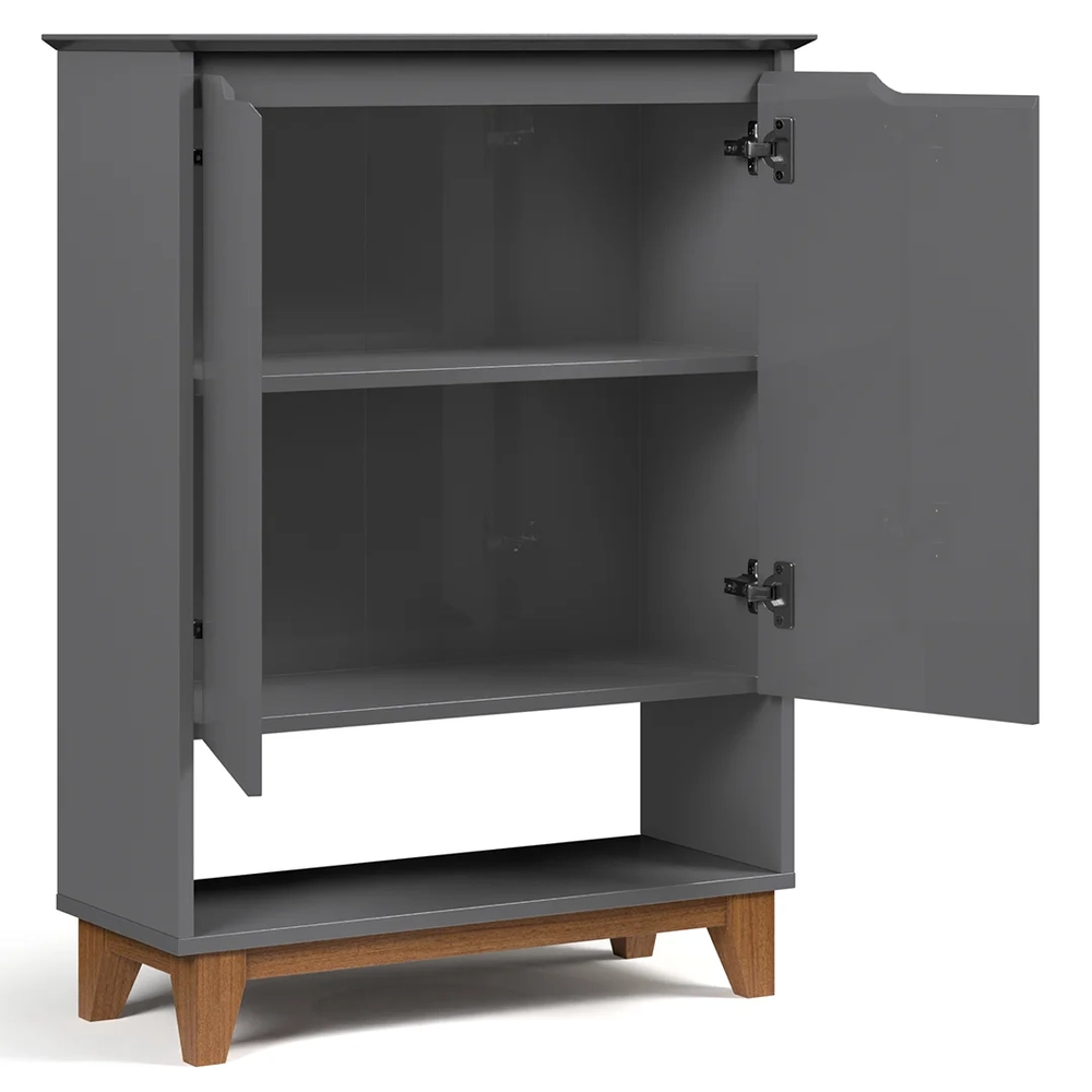 Sapateira para Hall de Entrada Quarto 68cm Flow Cinza - EJ Móveis