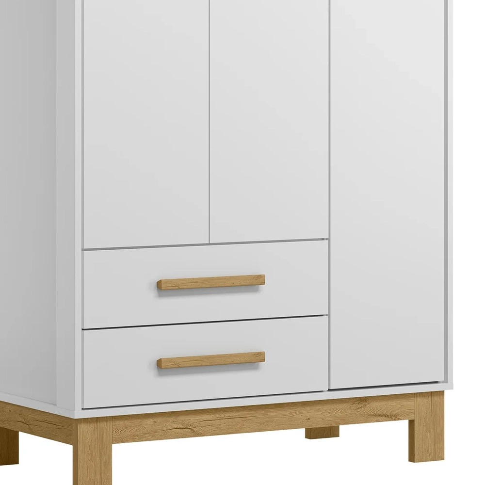 Guarda Roupa Infantil 3 Portas Slim Q Encanto Branco - Qmovi