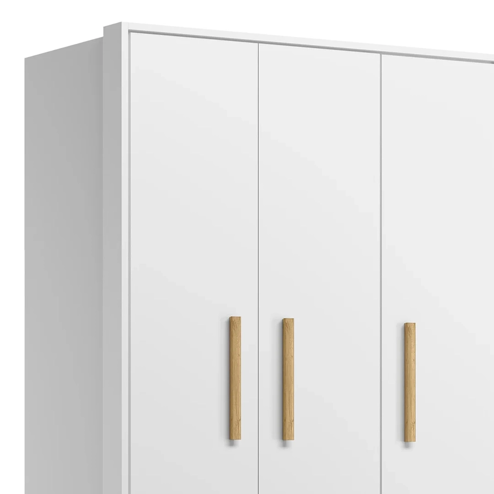 Guarda Roupa Infantil 3 Portas Slim Q Encanto Branco - Qmovi