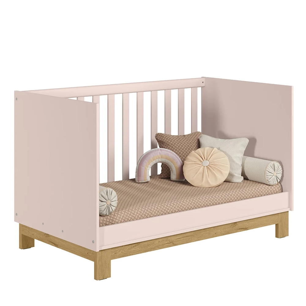 Berço Americano Mini Cama Slim Q Encanto Rosa - Qmovi