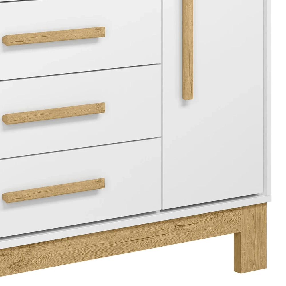 Cômoda Com Sapateira Infantil Q Encanto Slim Branco - Qmovi