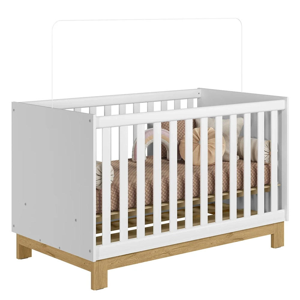Quarto Infantil 3 Peças com Berço Q Encanto Slim Branco - Qmovi