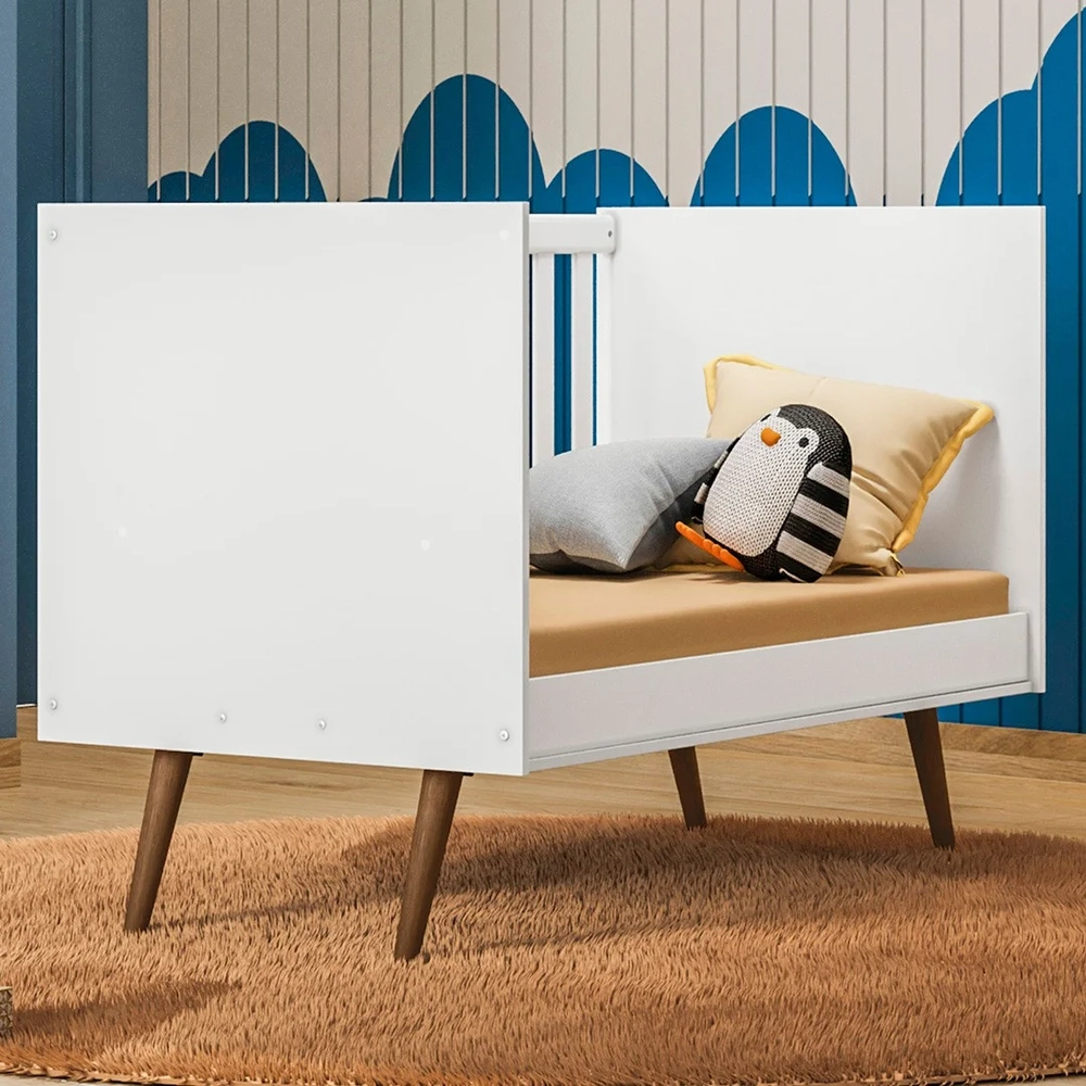 Berço Americano Mini Cama Retrô Q Encanto Branco - Qmovi