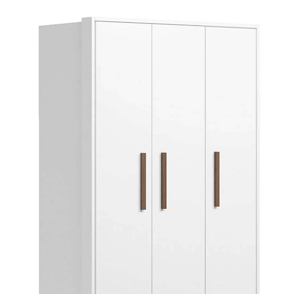 Guarda Roupa Infantil 3 Portas Retrô Q Encanto Branco - Qmovi