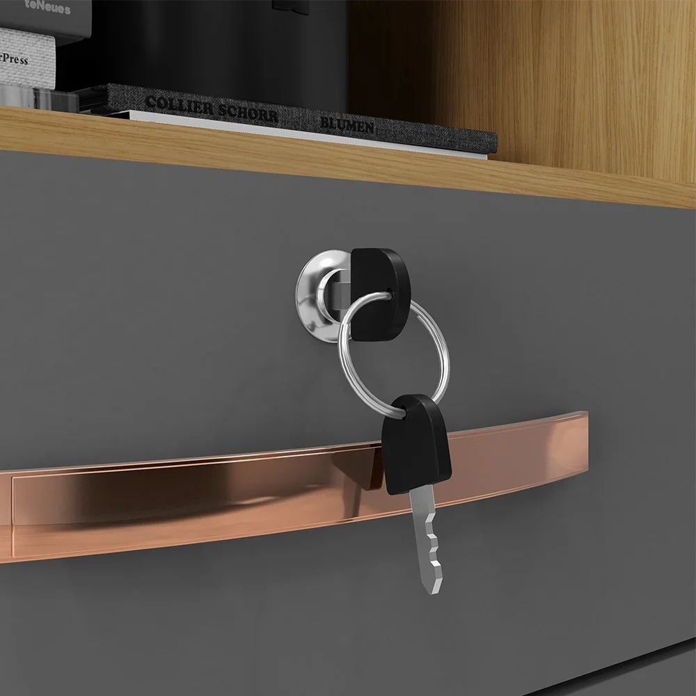 Guarda Roupa Casal com Espelho 6 Portas Reino Unido Carvalho/Grafite - Incorplac