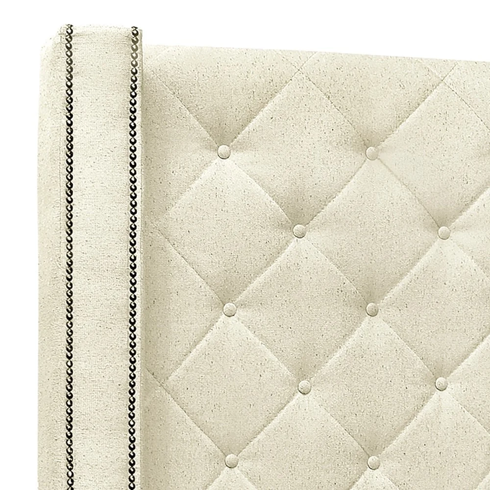 Cabeceira Casal Queen Cama Box 160cm Louise S06 Linho Pérola - Mpozenato