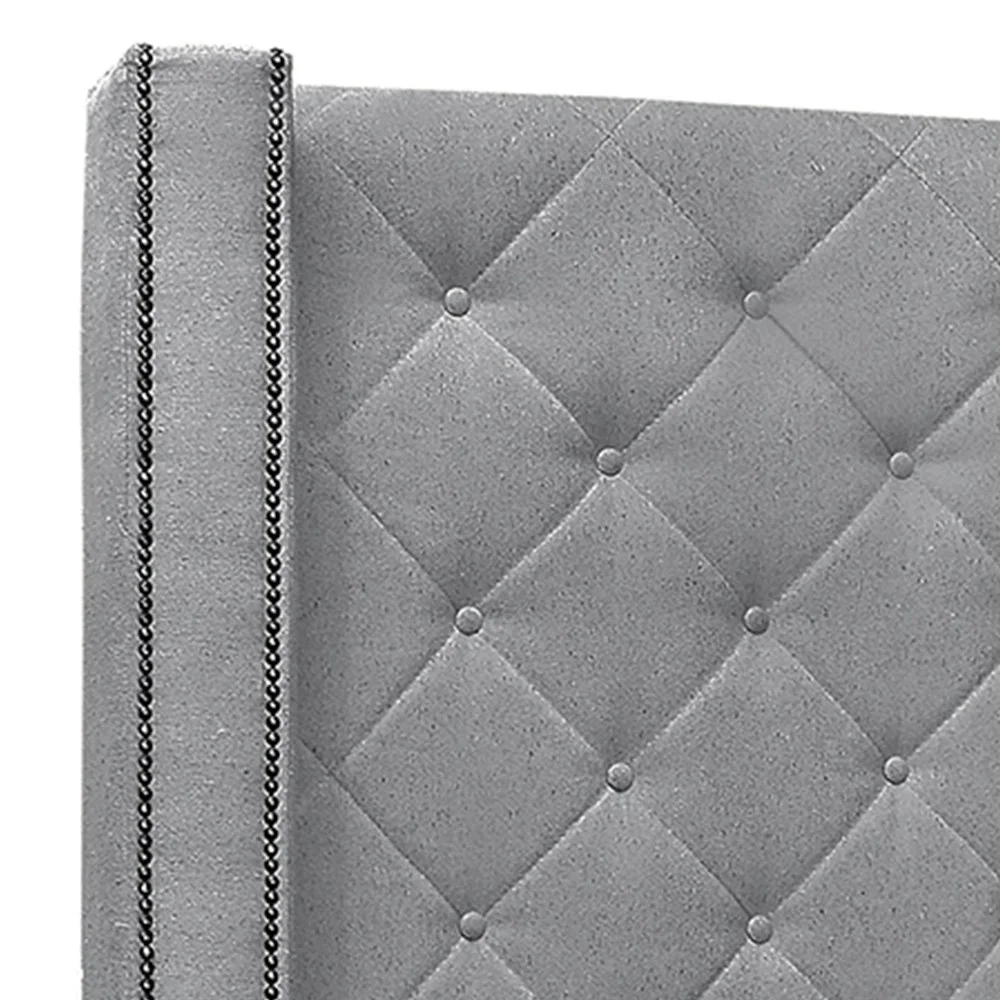 Cabeceira Casal Queen Cama Box 160cm Louise S06 Linho Cinza - Mpozenato