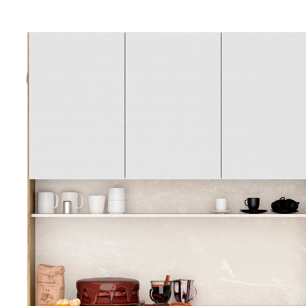 Cozinha Compacta 8 Portas 161cm Soul Z06 Freijó/Ártico - Mpozenato