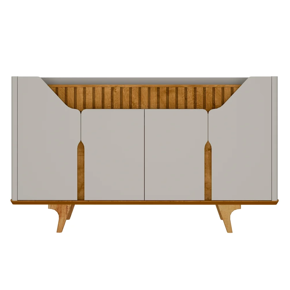 Buffet Aparador 4 Portas 160cm Melissa B02 Off/Naturalle - Mpozenato