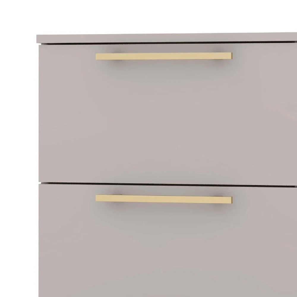 Mesa de Cabeceira 2 Gavetas 50cm Kit 2 Dubai Fendi  - Vila Rica