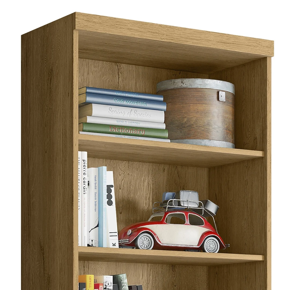 Livreiro Estante Multiuso Com Prateleiras Linus Freijó - Qmovi