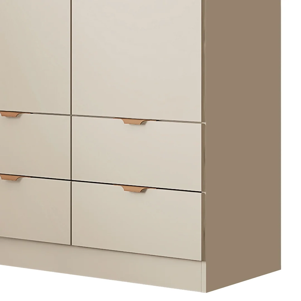 Guarda Roupa Infantil Detalhe Ripada 3 Portas Ayla Off White - Phoenix