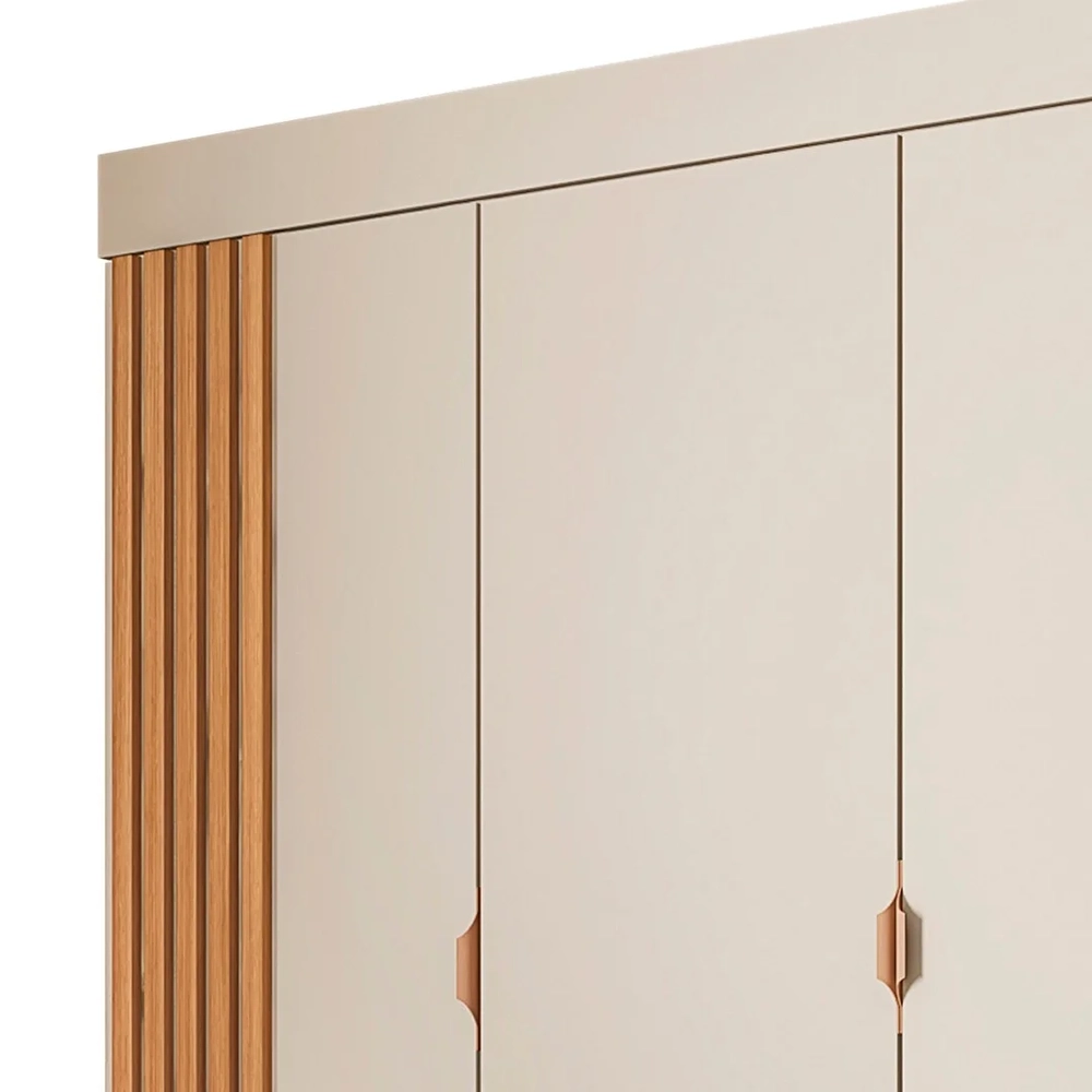 Guarda Roupa Infantil Detalhe Ripada 3 Portas Ayla Off White - Phoenix