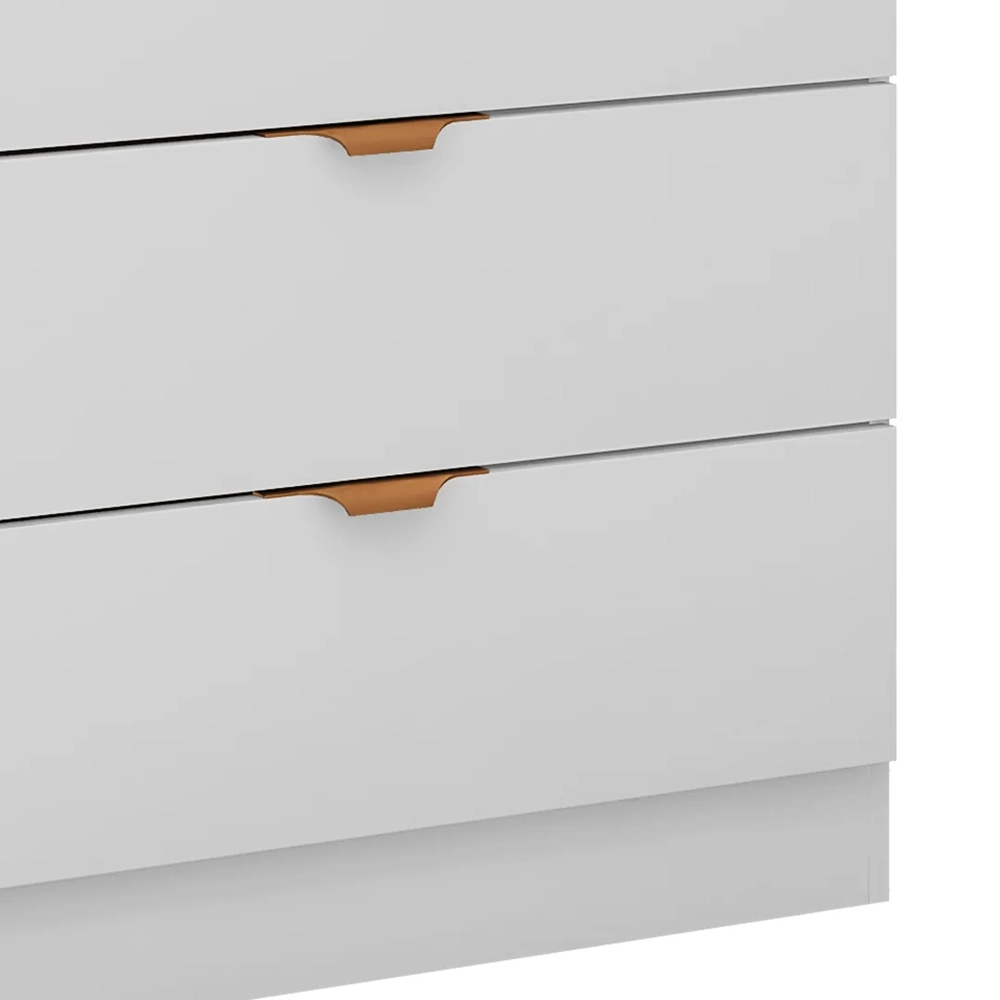 Cômoda Infantil 4 Gavetas Com 1 Porta Ripada Ayla Branco     - Phoenix