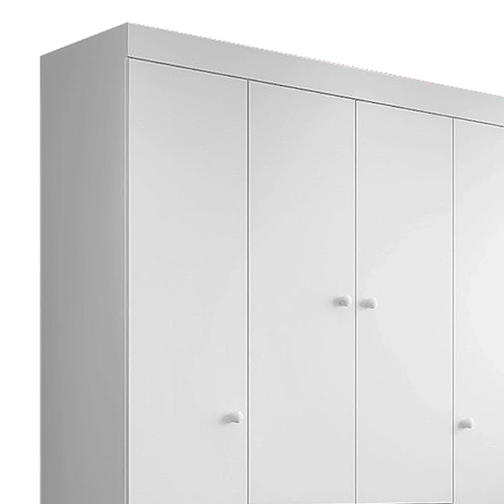 Guarda Roupa Infantil 136cm 4 Portas 3 Gavetas Duda Branco   - Phoenix