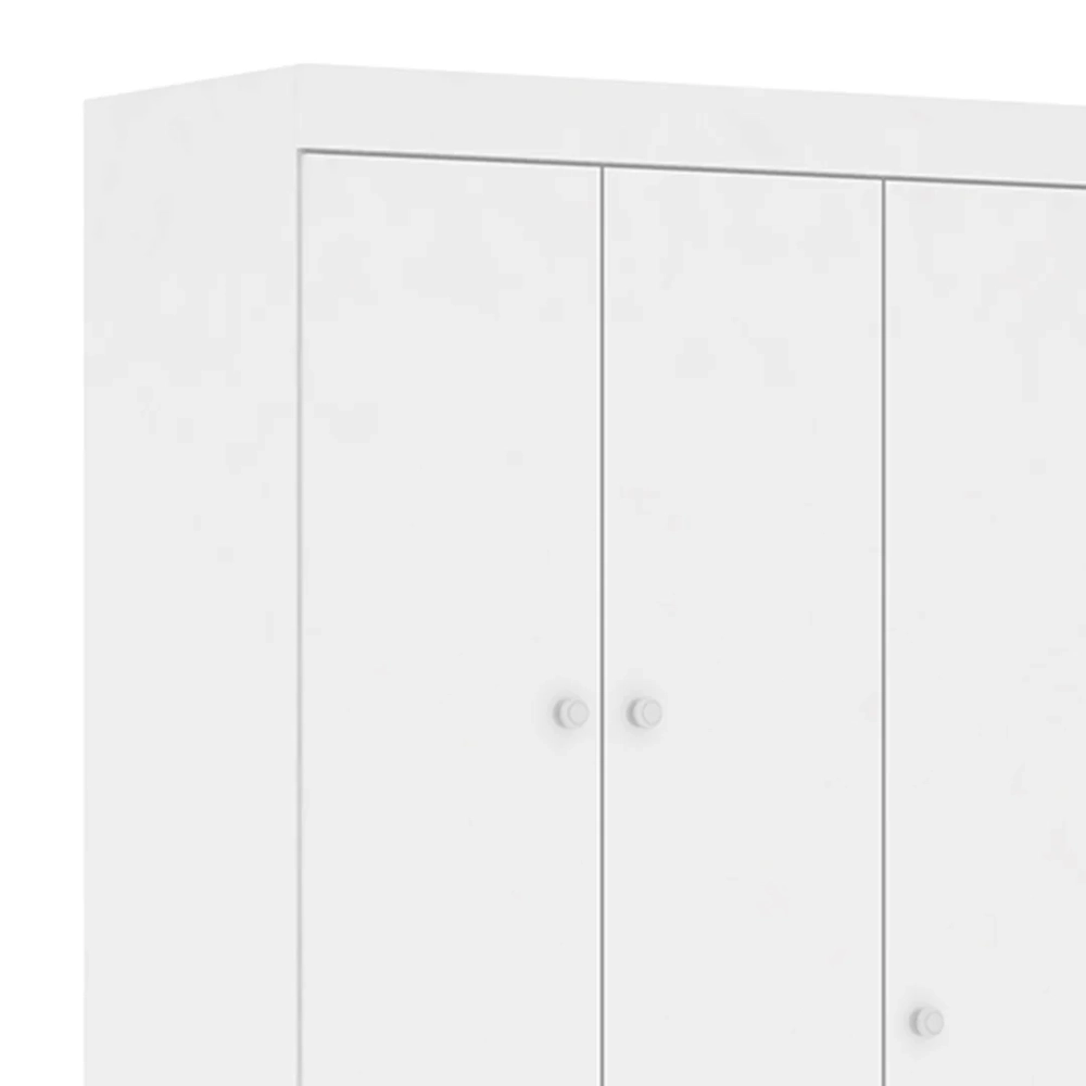 Guarda Roupa Infantil 99cm 3 Portas 3 Gavetas Duda Branco    - Phoenix