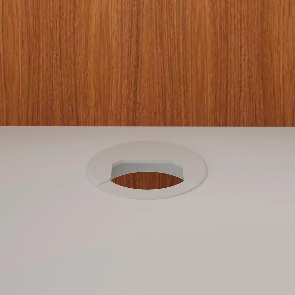 Balcão de Atendimento Recepção 135cm Corp A06 Freijó/Branco  - Mpozenato