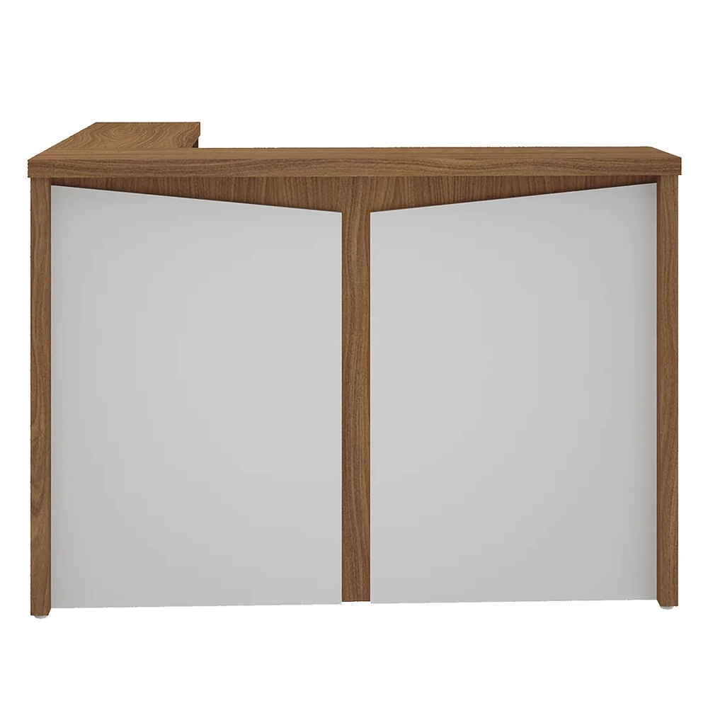 Balcão de Atendimento Recepção 135cm Corp A06 Freijó/Branco  - Mpozenato