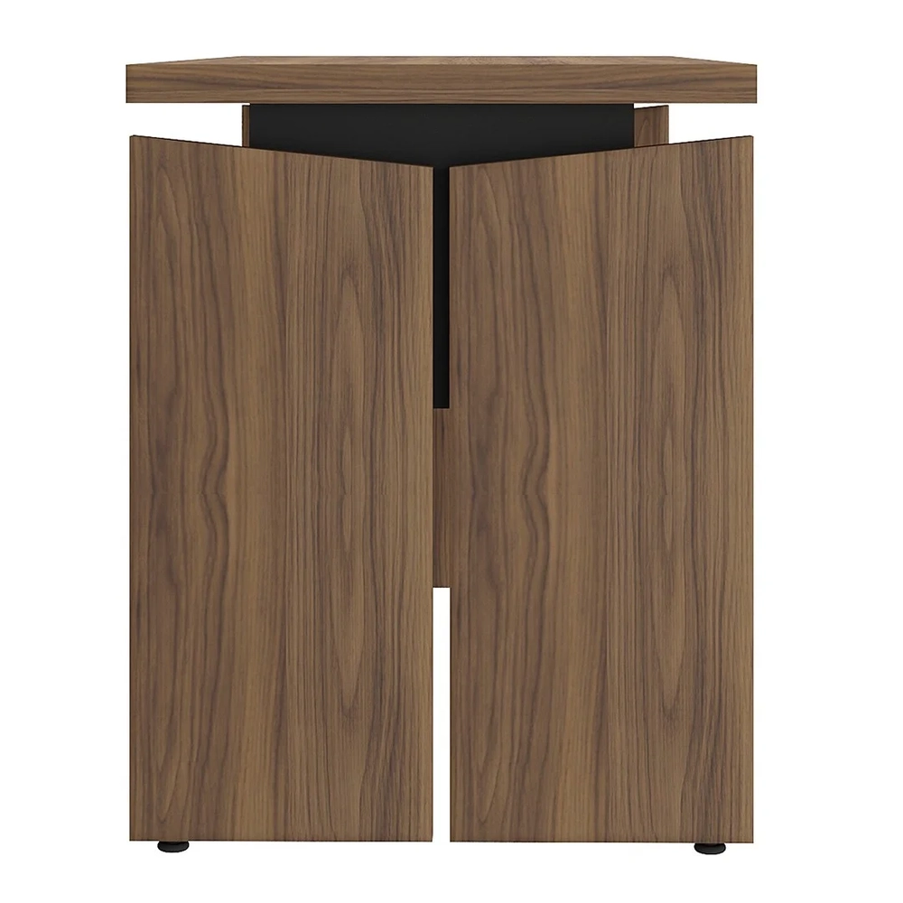 Mesa Para Escritório Home Office 125cm Corp A06 Nogal/Preto  - Mpozenato