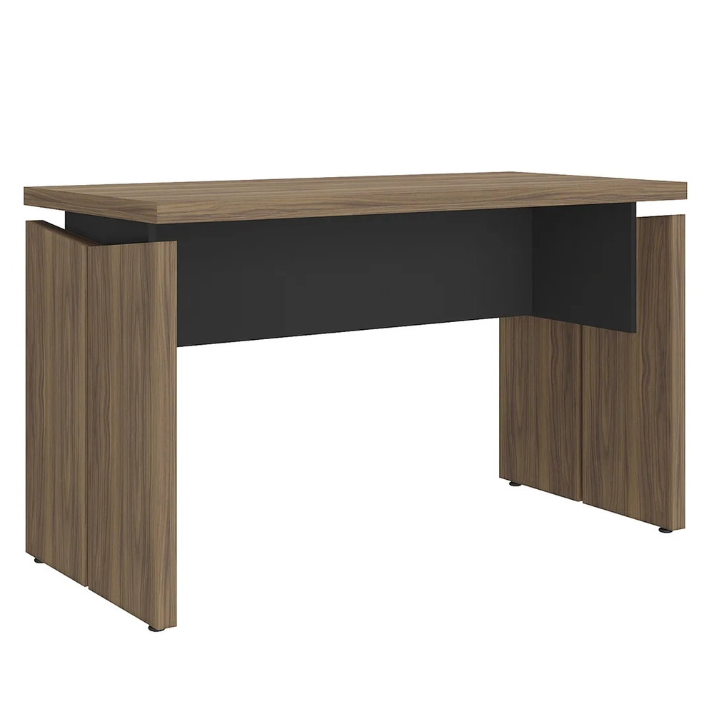 Mesa Para Escritório Home Office 125cm Corp A06 Nogal/Preto  - Mpozenato