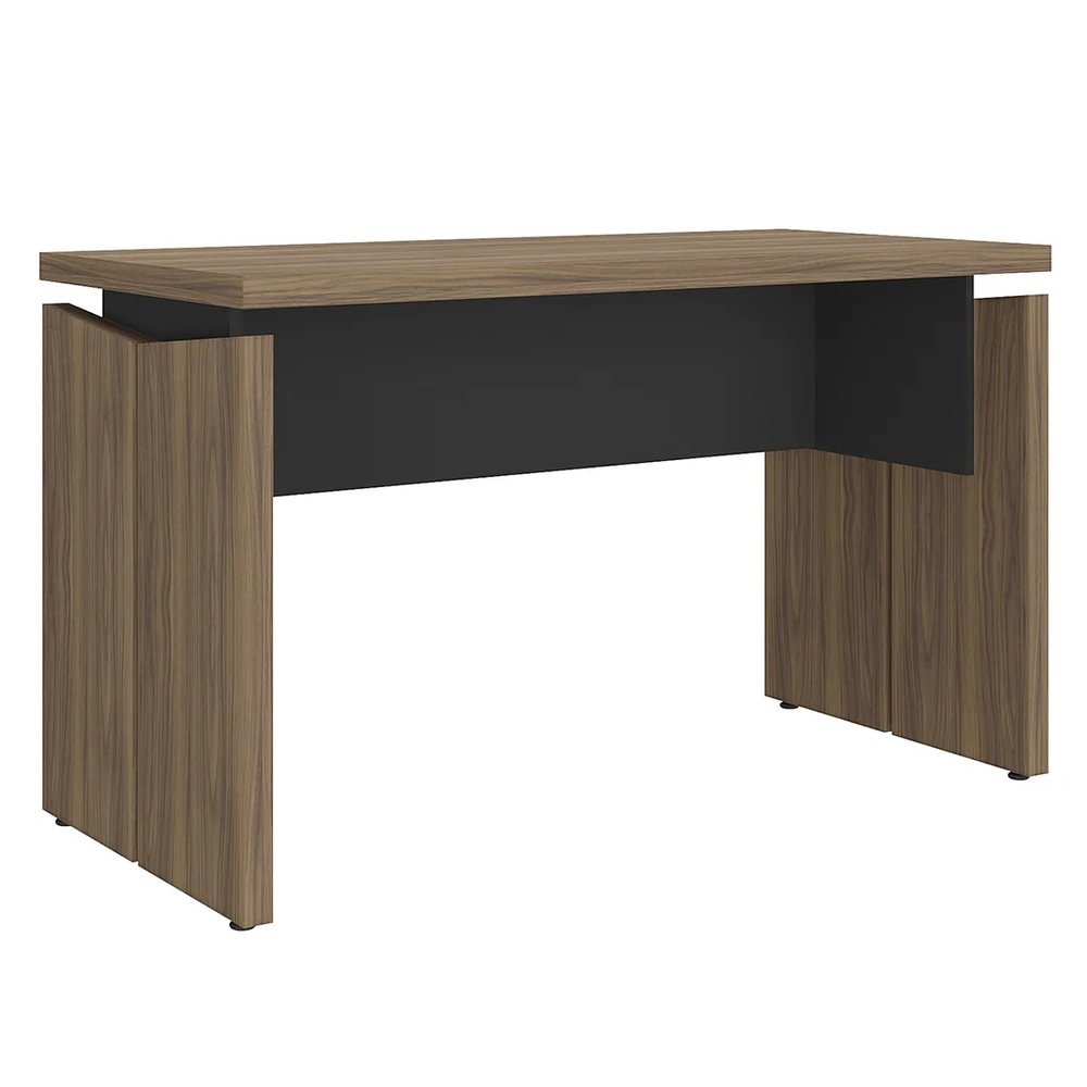 Mesa Para Escritório Home Office 145cm Corp A06 Nogal/Preto  - Mpozenato