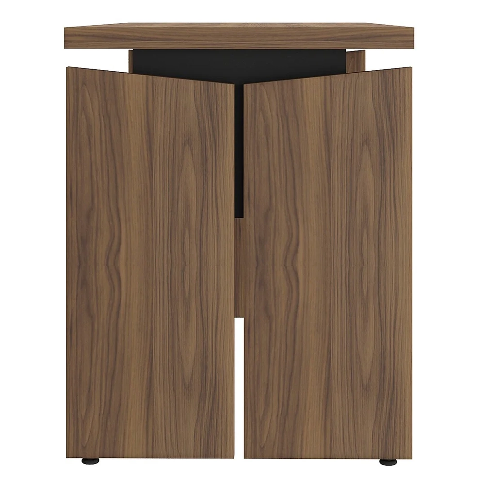 Mesa Para Escritório Home Office 145cm Corp A06 Nogal/Preto  - Mpozenato