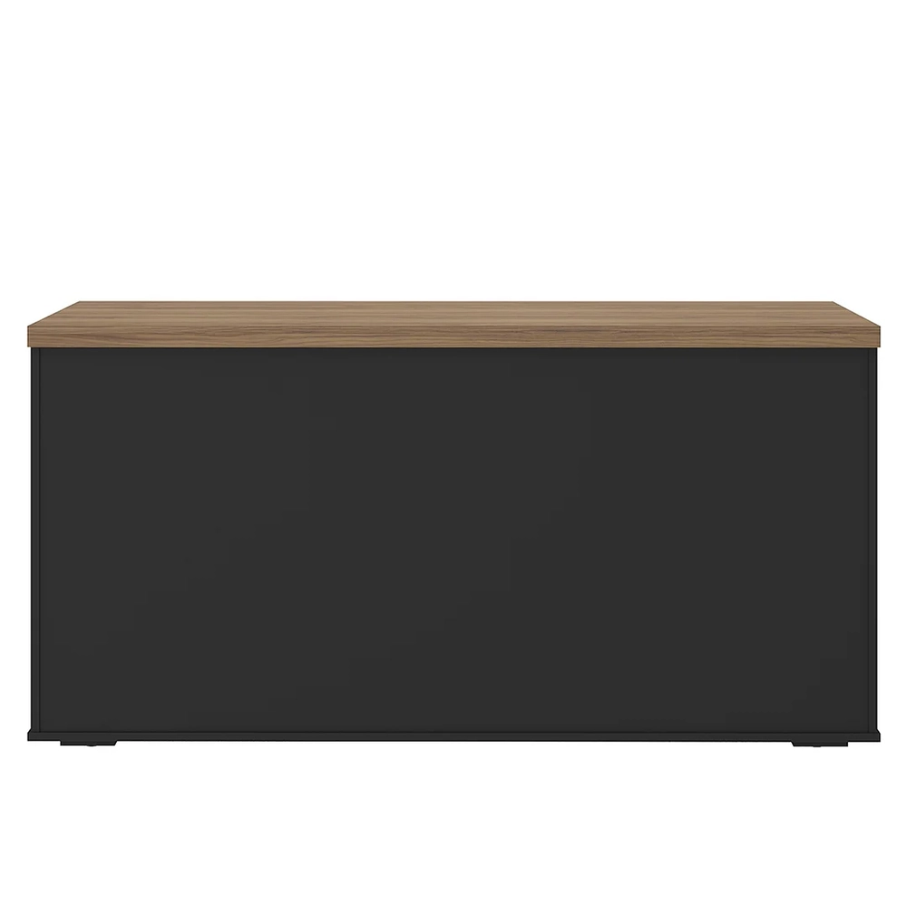 Balcão para Escritório com Chave 148cm Corp A06 Nogal/Preto  - Mpozenato