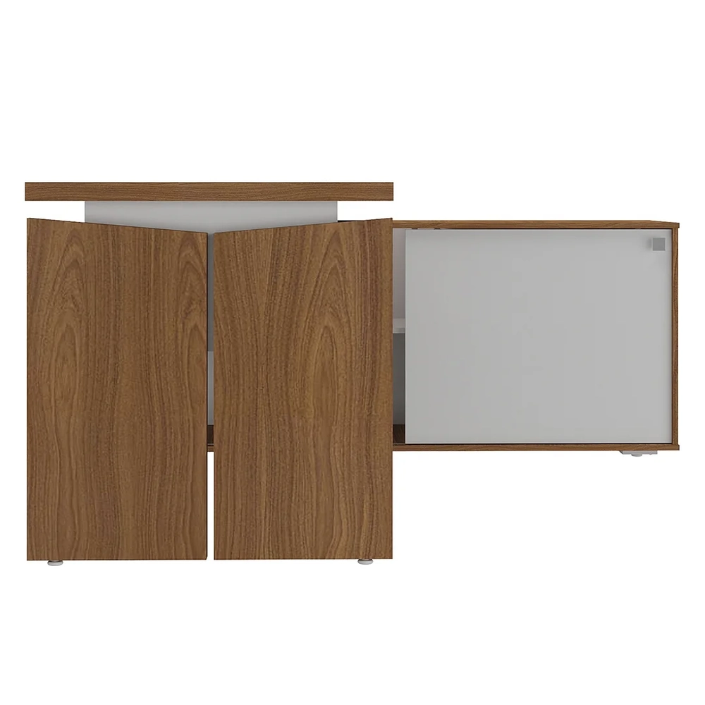 Mesa Escritório em L Gerência 170cm Corp A06 Freijó/Branco   - Mpozenato