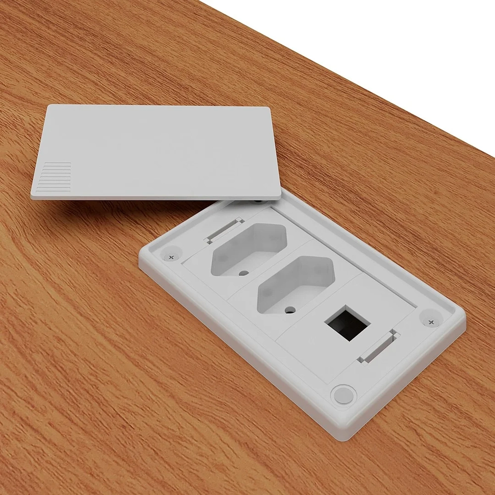 Mesa Escritório em L Gerência 170cm Corp A06 Freijó/Branco   - Mpozenato