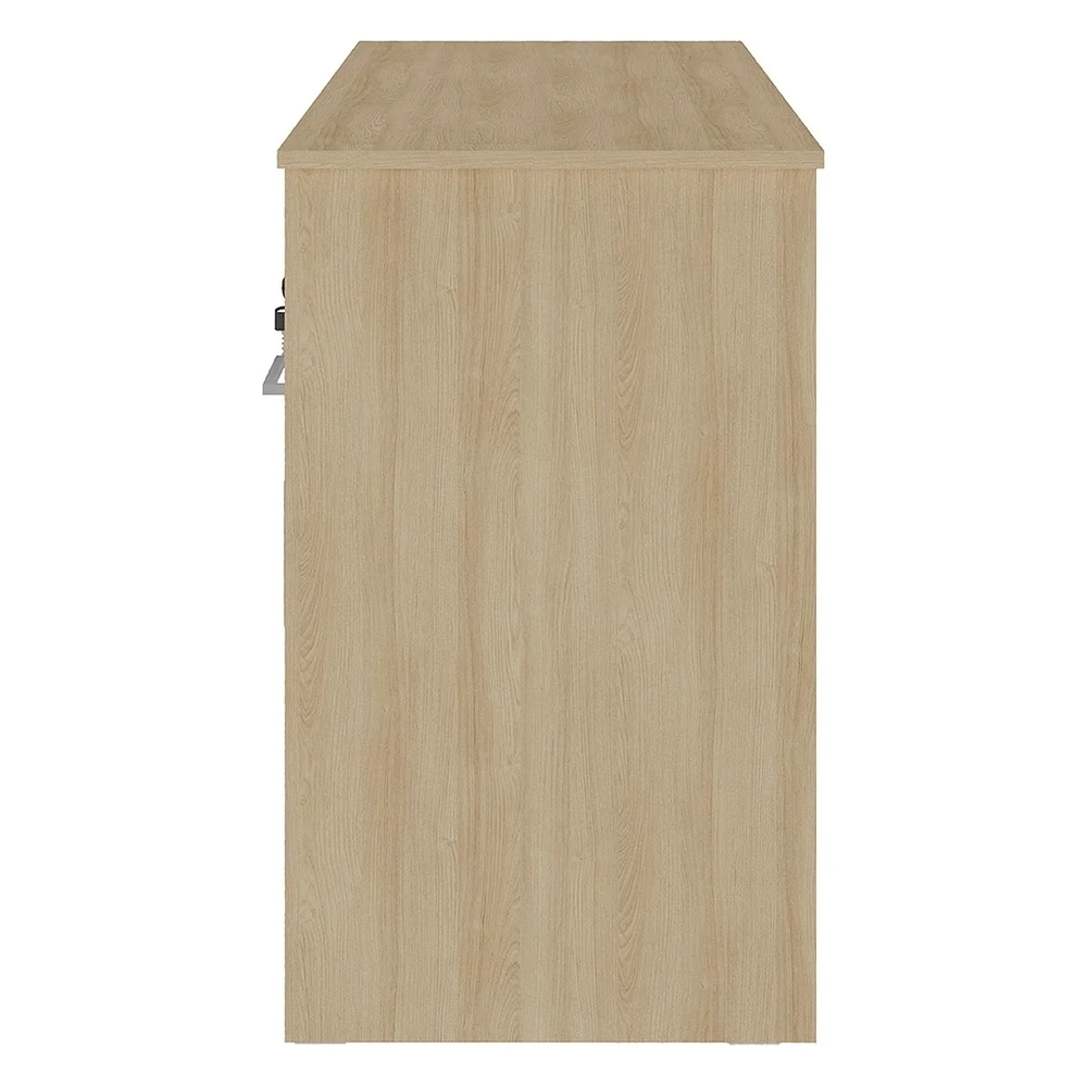 Mesa Escrivaninha Home Office 110cm Ally A06 Carvalho/Branco - Mpozenato