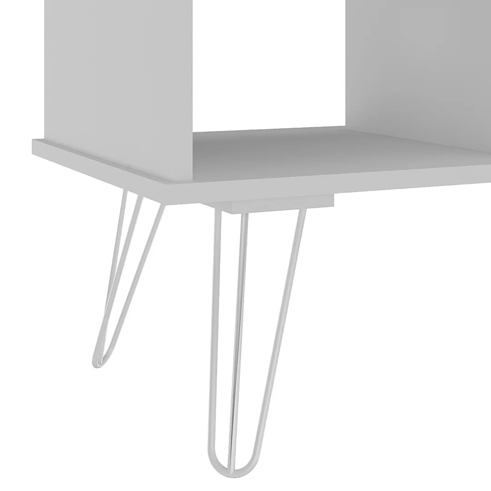 Mesa Escrivaninha Industrial 136cm Dhabi A06 Carvalho/Branco - Mpozenato