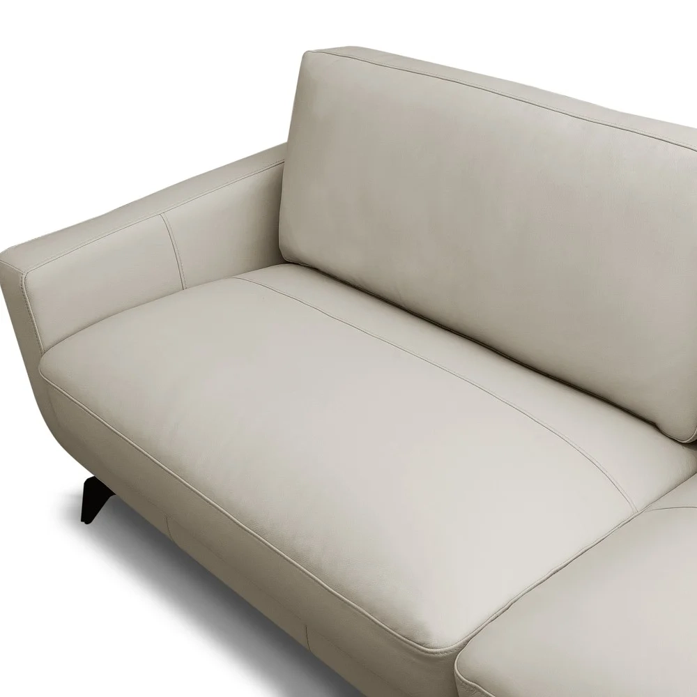 Sofá 2 Lugares Para Sala Living 180cm Vults L08 Couro Off    - Mpozenato