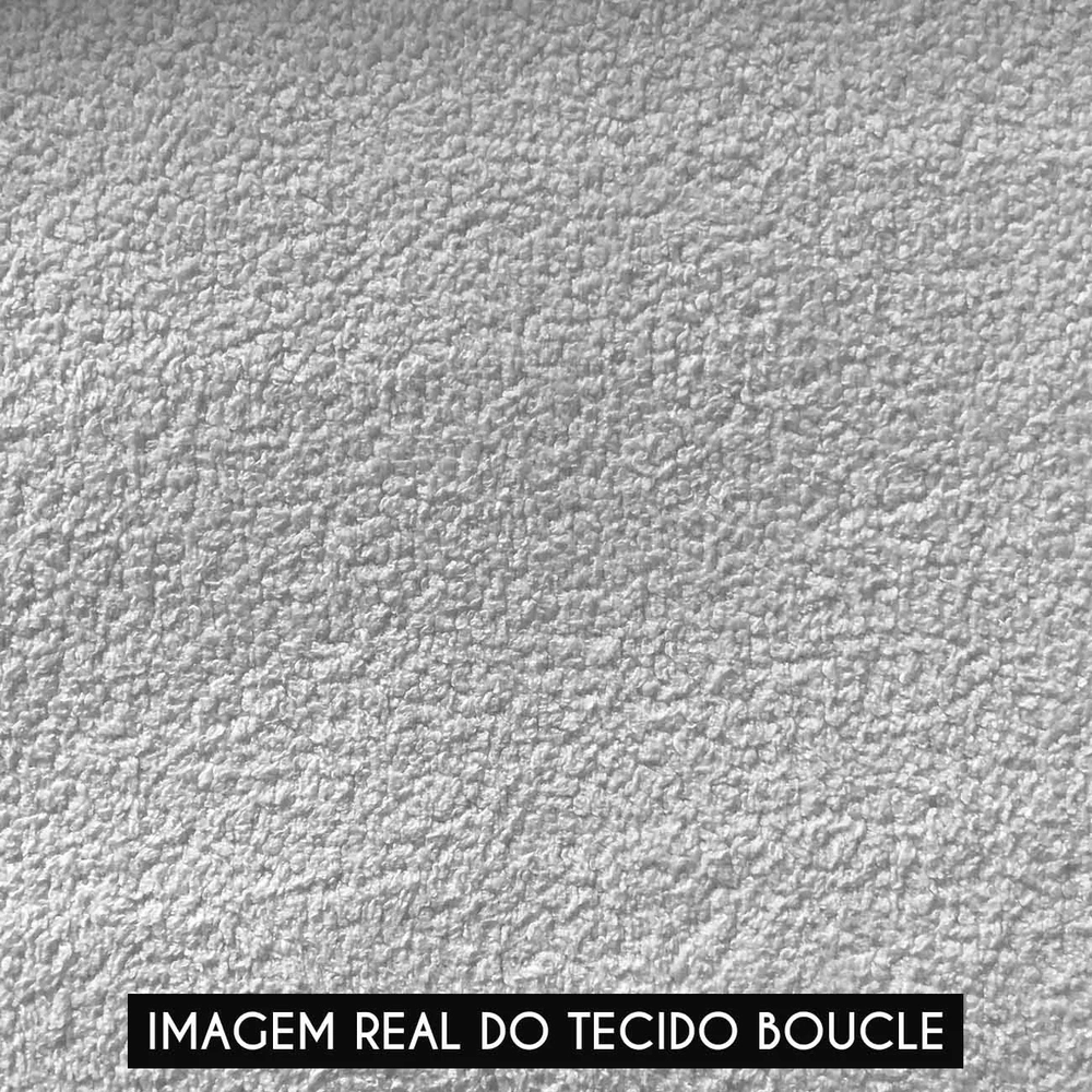 Poltrona Para Sala Pés Metálicos Preto Ana Boucle Off - Ibiza