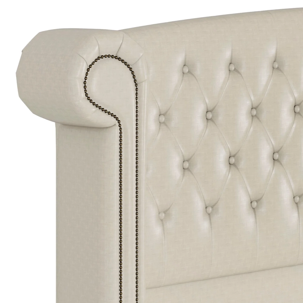 Cabeceira Cama Box Casal 140cm Provença Z37 Facto Pérola - Mpozenato