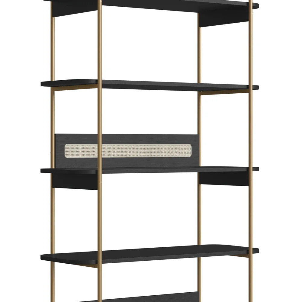 Estante Industrial Pés de Metal Arlo A10 Nero/Dourado - Mpozenato