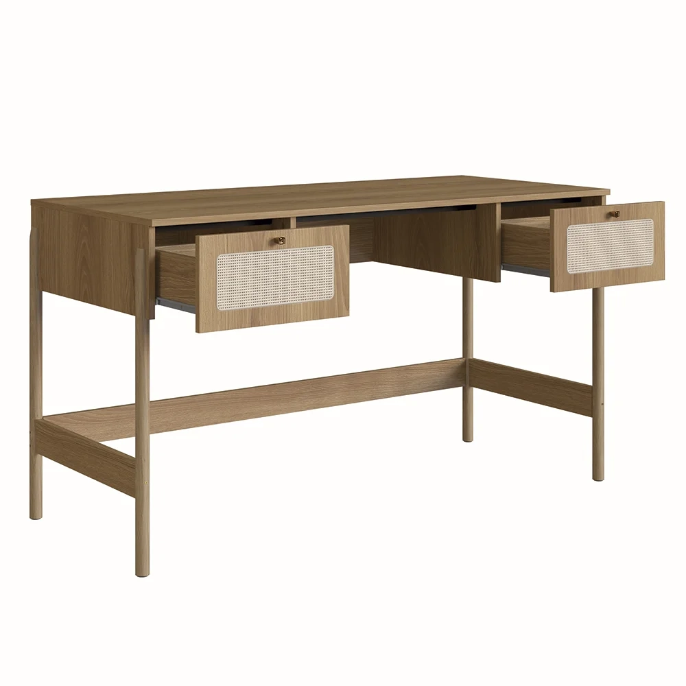 Mesa Escrivaninha Home Office Pés Madeira Arlo A10 Hanover - Mpozenato