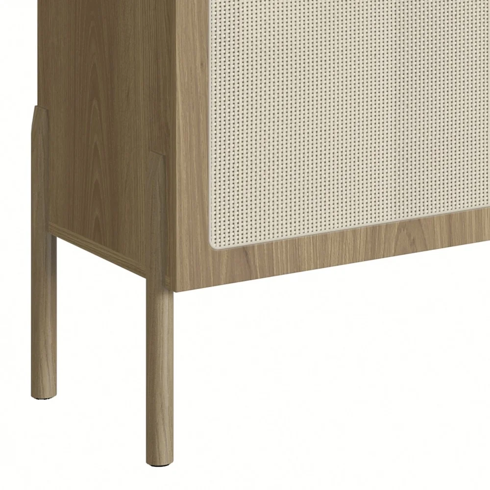 Rack Para Sala Bancada de TV 65 Pol Pés Madeira Arlo A10 Hanover - Mpozenato