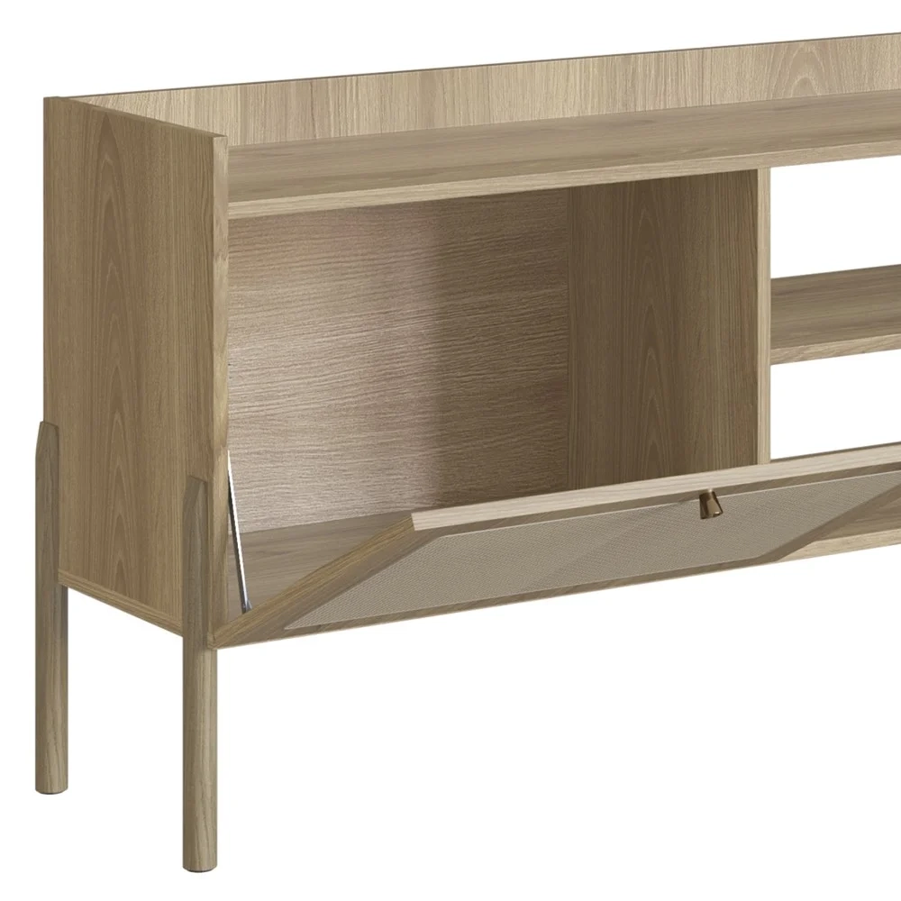 Rack Para Sala Bancada de TV 65 Pol Pés Madeira Arlo A10 Hanover - Mpozenato