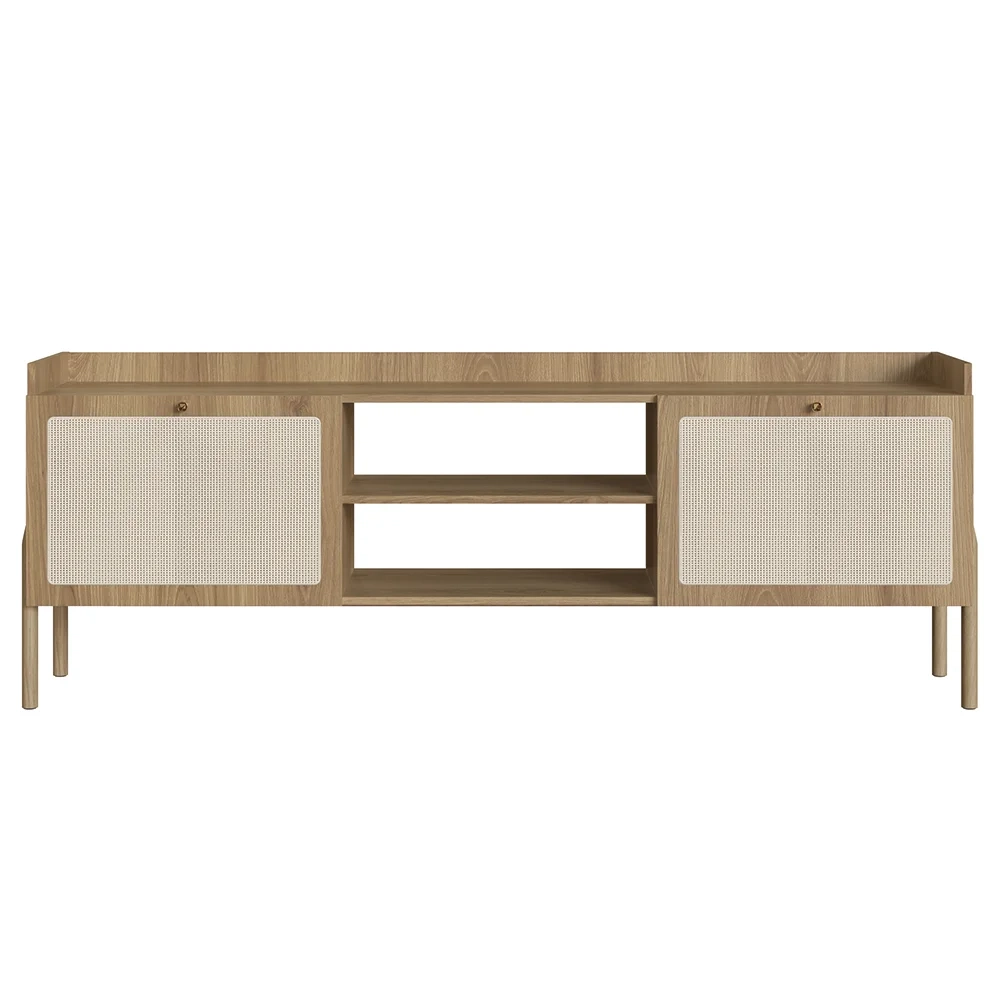 Rack Para Sala Bancada de TV 65 Pol Pés Madeira Arlo A10 Hanover - Mpozenato