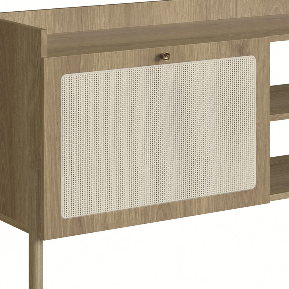 Rack Para Sala Bancada de TV 65 Pol Pés Madeira Arlo A10 Hanover - Mpozenato