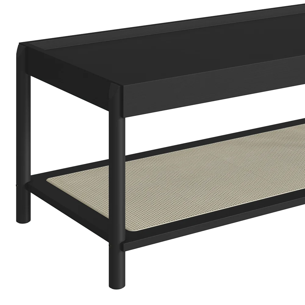 Mesa de Centro Para Sala Pés Madeira Arlo A10 Nero/Preto - Mpozenato