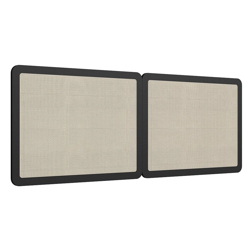 Cabeceira Casal e Queen Com 2 Mesas Laterais Arlo A10 Nero/Preto - Mpozenato