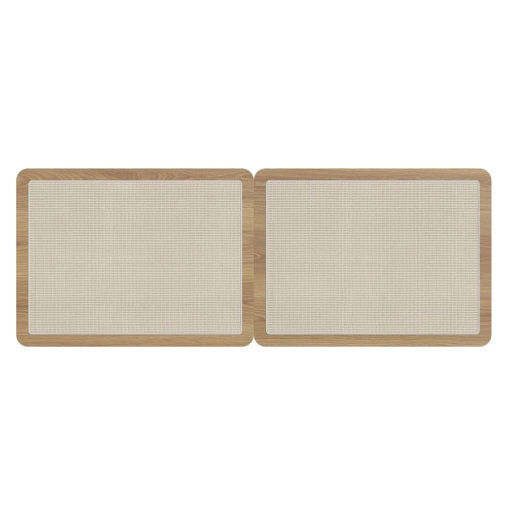 Cabeceira Casal e Queen Com 2 Mesas Laterais Arlo A10 Hanover/Dourado - Mpozenato